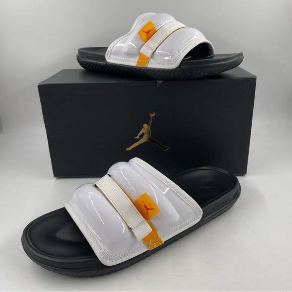 Jordan Shoes Nib Jordan Mens Super Play Black White Slides Size 5